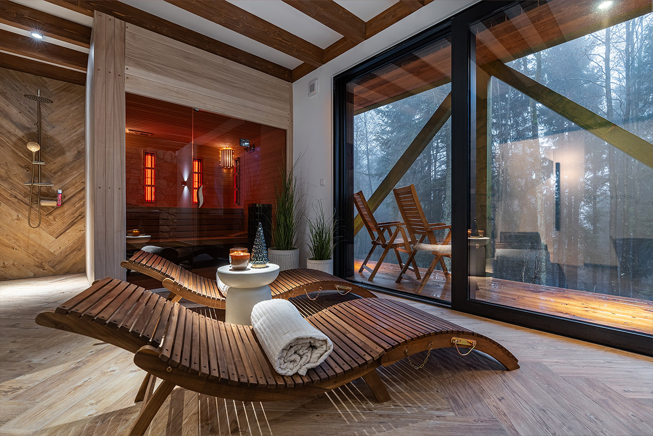 Wellness zóna na chate Serenity Skalka